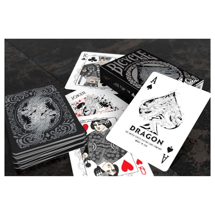 Bicycle Black Dragon Playing Cards - Main Image