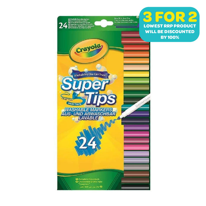 Crayola Super Tips Washable Markers (24 Pack)