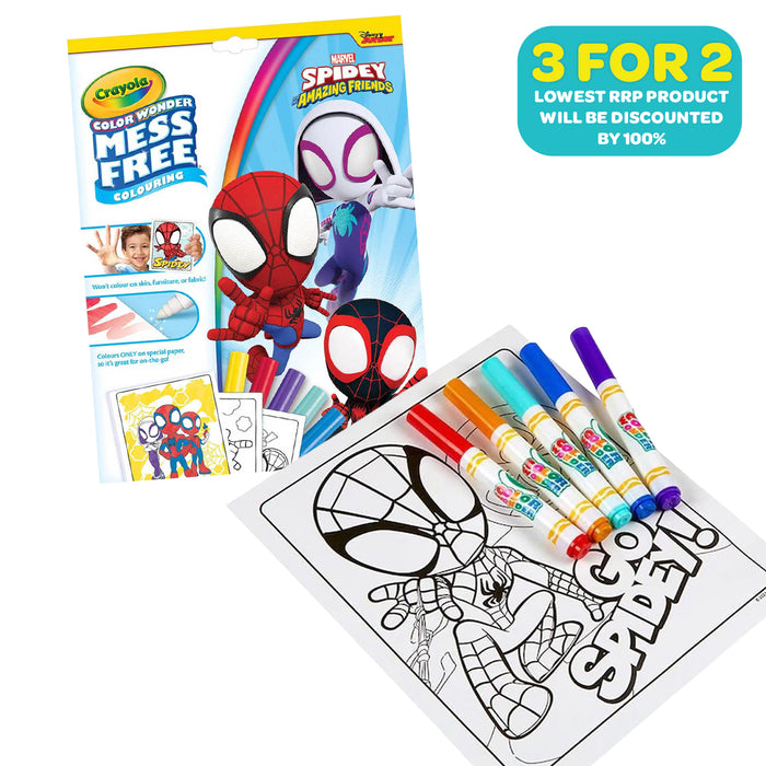 Crayola Color Wonder Mess Free Colouring Marvel Spidey and his Amazing Friends