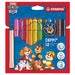 STABILO Cappi PAW Patrol Fibre-Tip Pens Assorted Colours and One Cap-Ring (12 Pack)