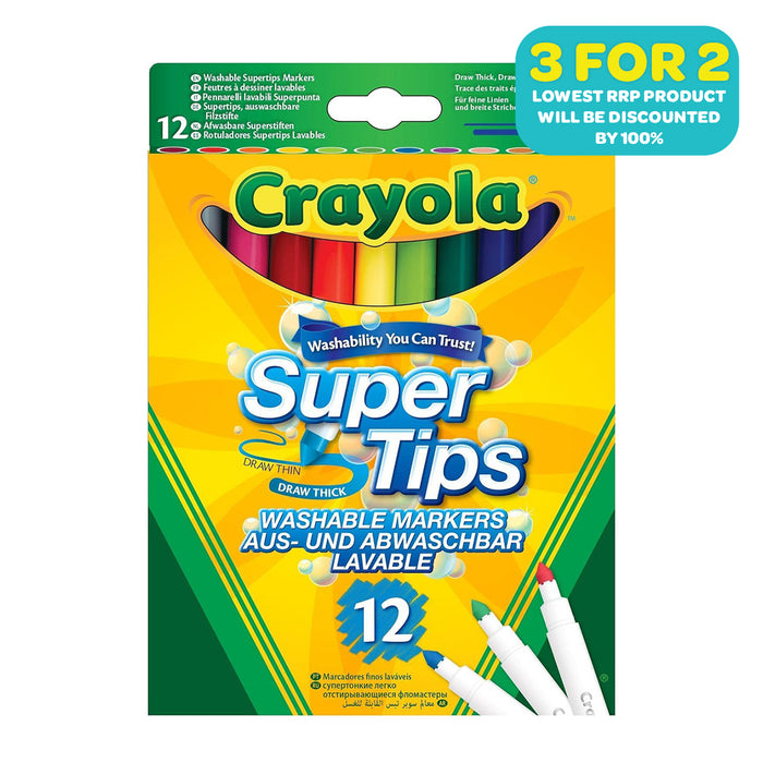 Crayola Super Tips Washable Markers (12 Pack)