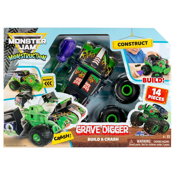 Monster Jam Monstruction Build & Crash Grave Digger Vehicle