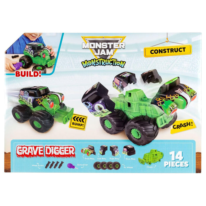 Monster Jam Monstruction Build & Crash Grave Digger Vehicle