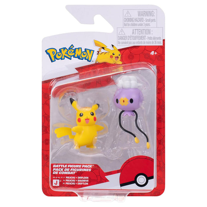Pokémon Pikachu & Drifloon Battle Figure Set