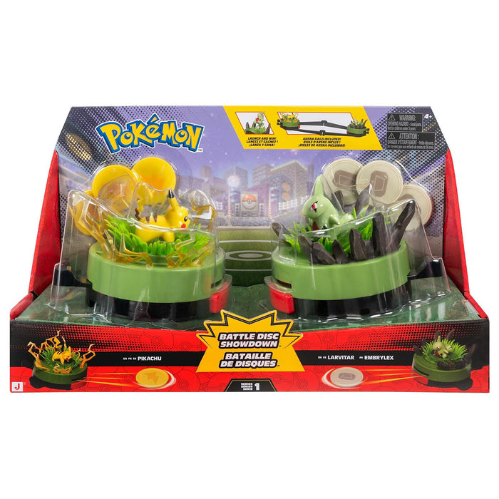 Pokémon Pikachu & Larvitar Battle Disc Showdown Playset