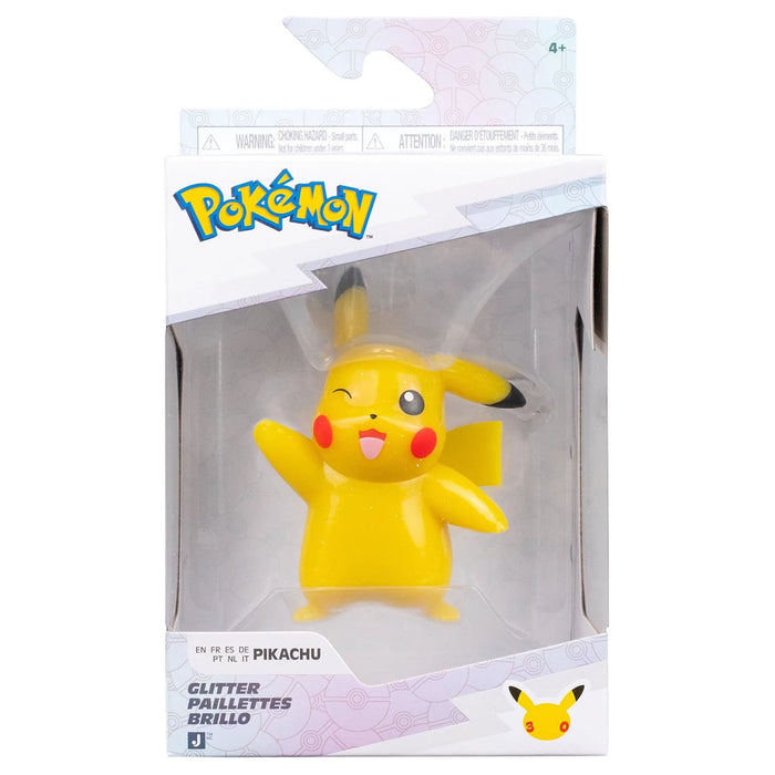 Pokémon 30th Anniversary Pikachu Glitter 3" Battle Figure