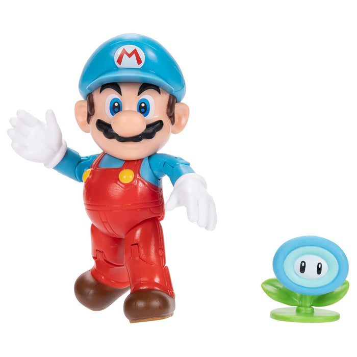 Super Mario Ice Mario with Ice Flower 4" Figure