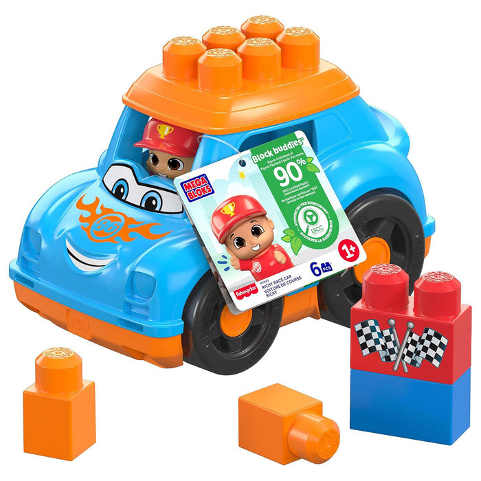 Fisher-Price Mega Bloks Ricky Race Car Building Set
