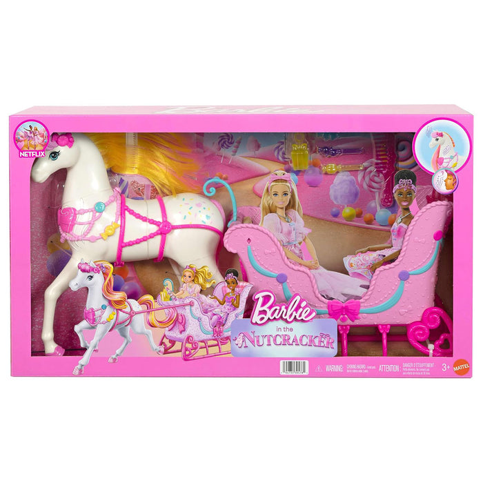 Barbie Nutcracker Land of Sweets Horse & Sled Playset