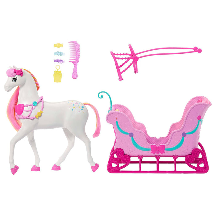 Barbie Nutcracker Land of Sweets Horse & Sled Playset