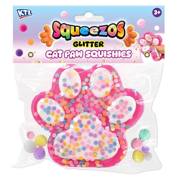 Squeezos Glitter Cat Paw Squishies