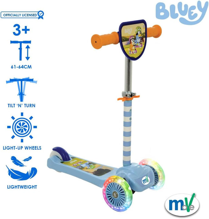 Bluey Mini Go! Tilt Tri-Scooter with Motion Activated Lights 
