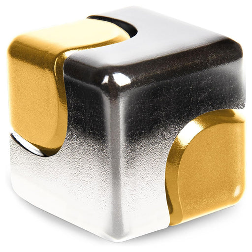Bopster Cube Spinner Silver & Gold Fidget Toy 