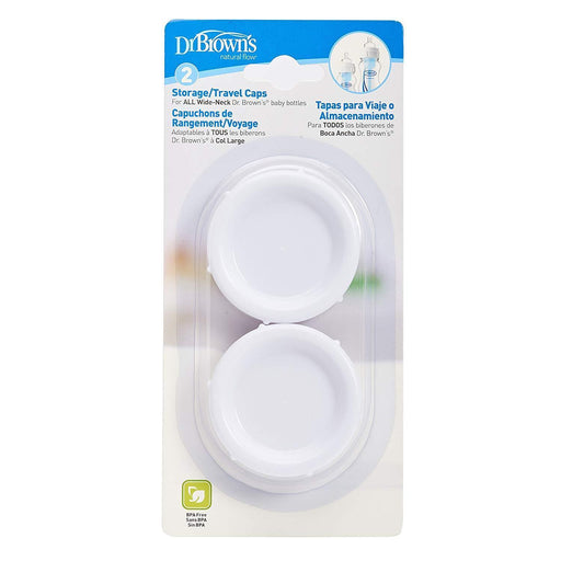 Dr Brown's Travel Caps for Wide Neck Bottles (Pack of 2)