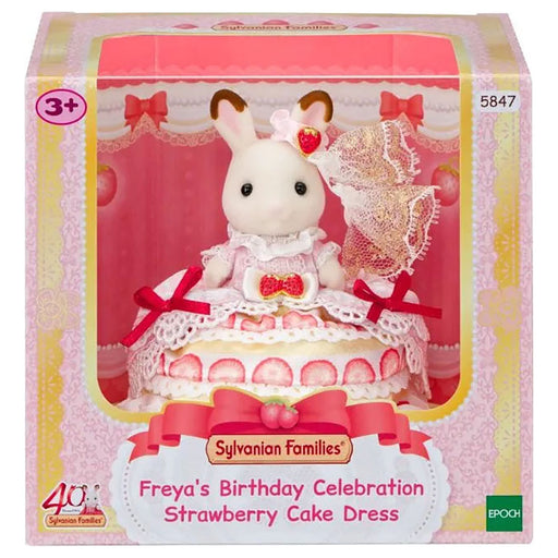 Sylvanian Faamilies Freya's Birthday Celebration Strawberry Cake Dress Set 