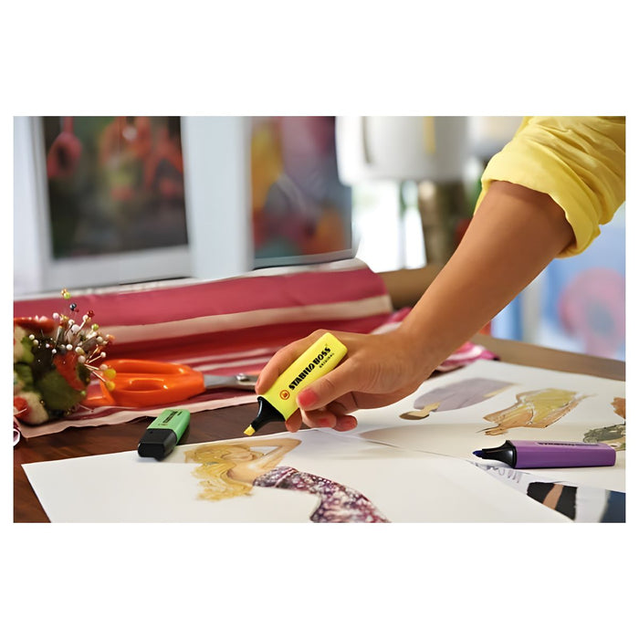 STABILO BOSS ORIGINAL Yellow Highlighter (4 Pack)