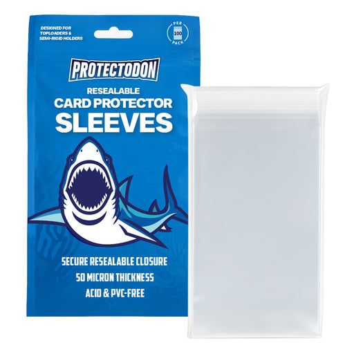 Protectodon Resealable Card Protector Sleeves (100 Pack)