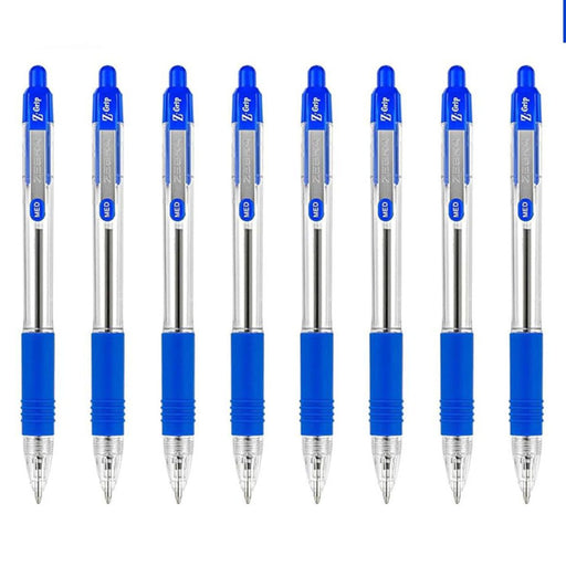 Zenra Z-Grip Ballpoint Pens with Blue Ink (8 Pack)