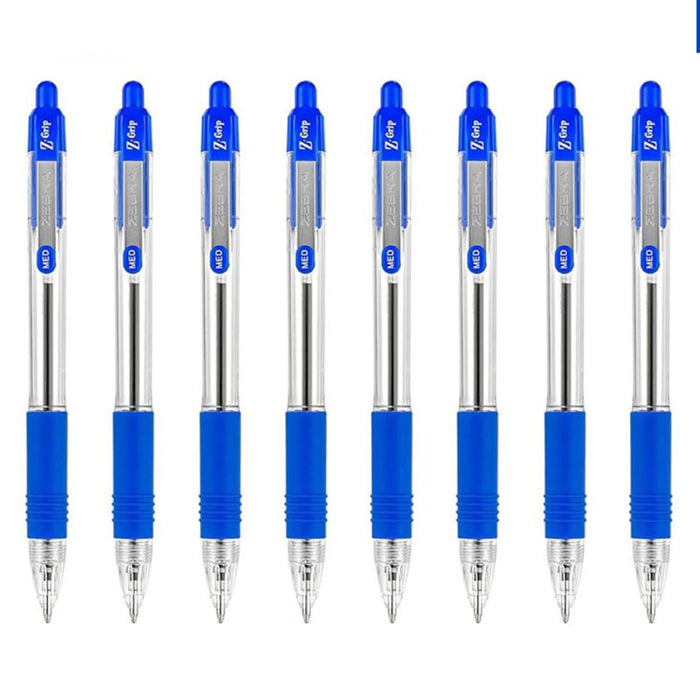 Zenra Z-Grip Ballpoint Pens with Blue Ink (8 Pack)
