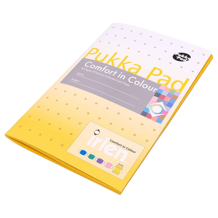 Pukka Pad Irlen Comfort in Colour Gold A5 Notepad (5 Pack)