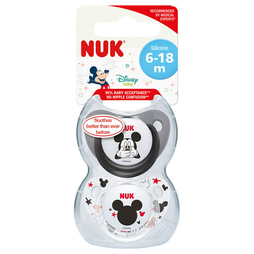 NUK Disney Soother Silicone Size 2 (Pack of 2)