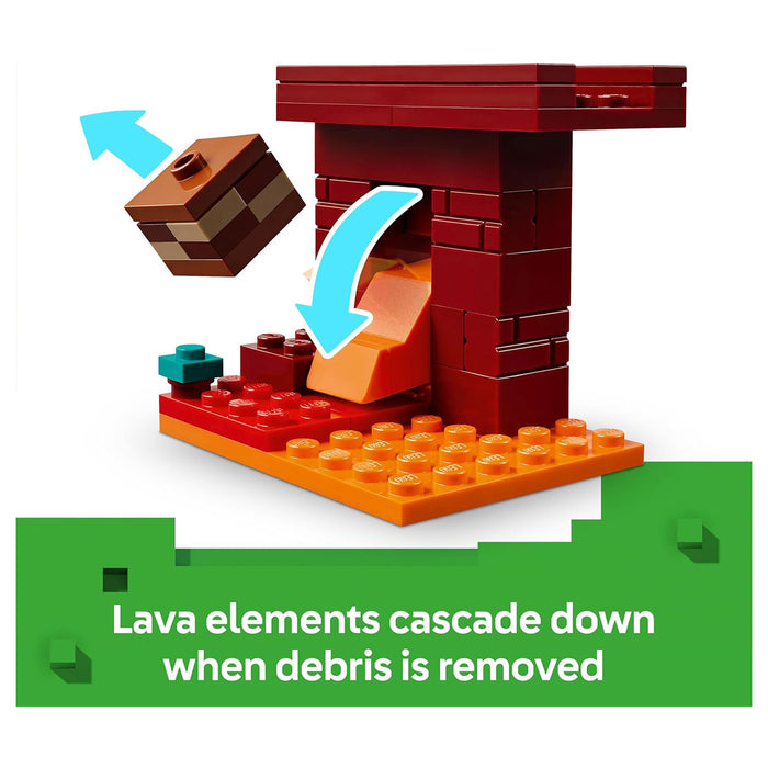 LEGO Minecraft The Nether Lava Battle Building Set
