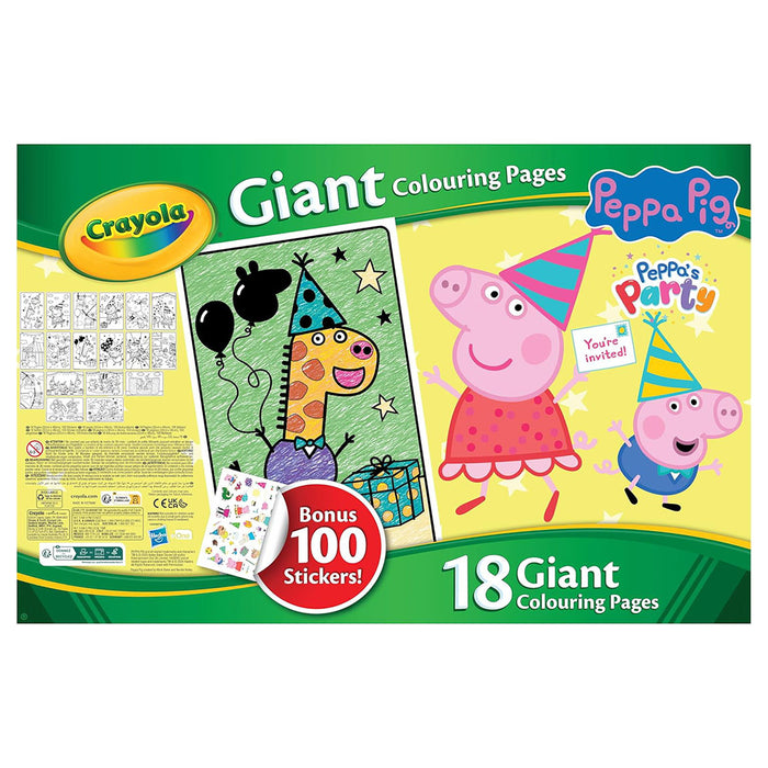 Peppa Pig Giant Colouring Pages with Stickers