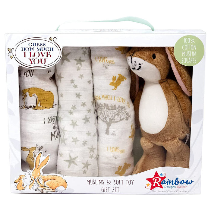 Guess How Much I Love You Muslins & Soft Toy Gift Set