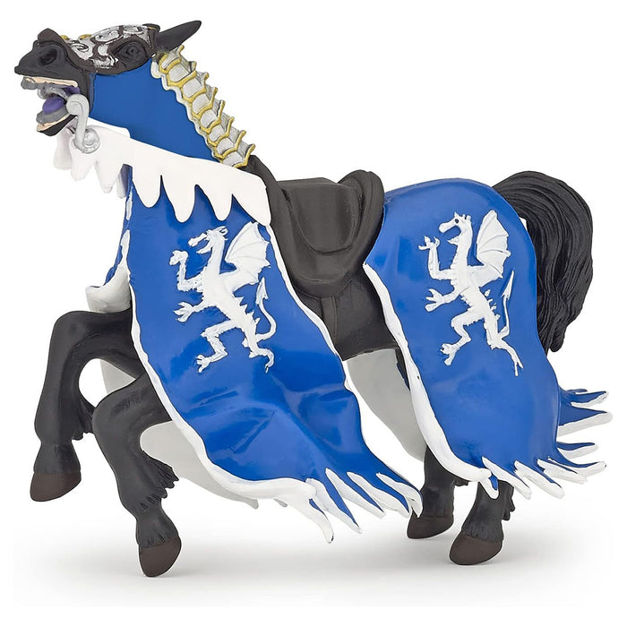 Papo Medieval Fantasy World Blue Dragon King's Horse Figure