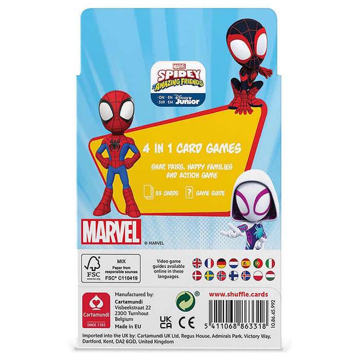 Shuffle Marvel Spidey and his Amazing Friends 4-in-1 Card Game
