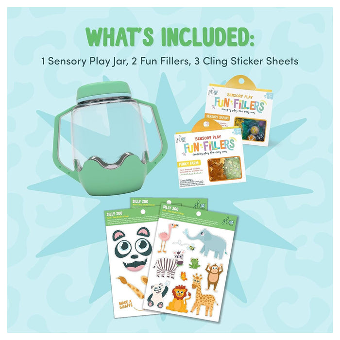 Glo Pals DIY Sensory Play Jar Zoo Theme Set