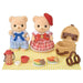 Sylvanian Familes Biscuit Bear Sister & Brother Delicious Picnic Playset