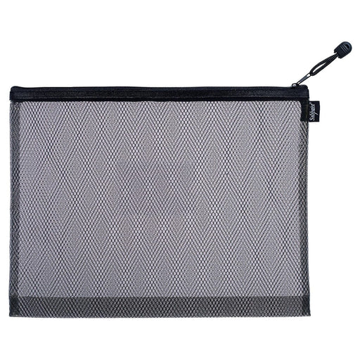 Snopake EVA Mesh Zippa Bag Foolscap Black (3 Pack)
