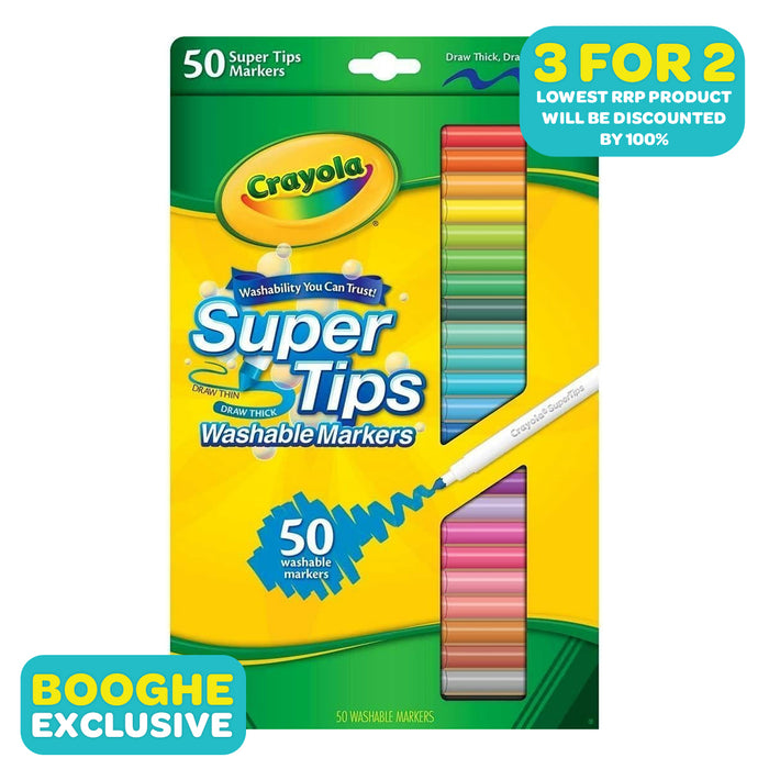 Crayola Super Tips Washable Markers (50 Pack)