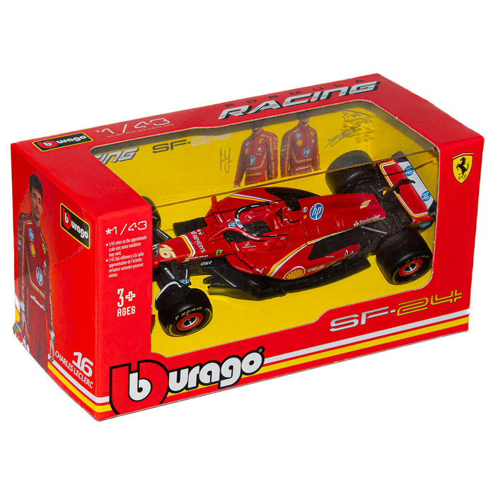 Bburago Formula Racing Ferrari SF-24 Charles Leclerc 1:43 Race Car