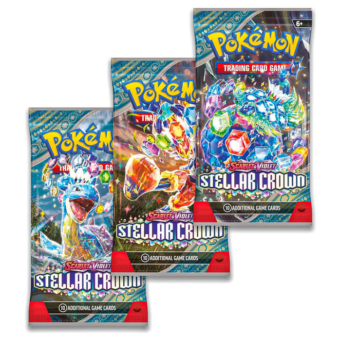 Pokémon TCG: Scarlet & Violet: Stellar Crown Checklane 3 Pack - Tinkaton