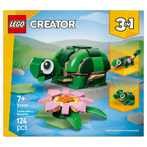 LEGO Creator 3-in-1 Turtle with a Water Lily Flower 31377 Building Set