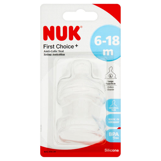 NUK First ChoiceE Silicone Teat Size 2 Large Hole