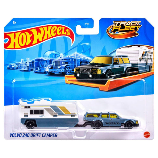 Hot Wheels Track Fleet: Volvo 240 Drift Camper 1:64 Scale Vehicle
