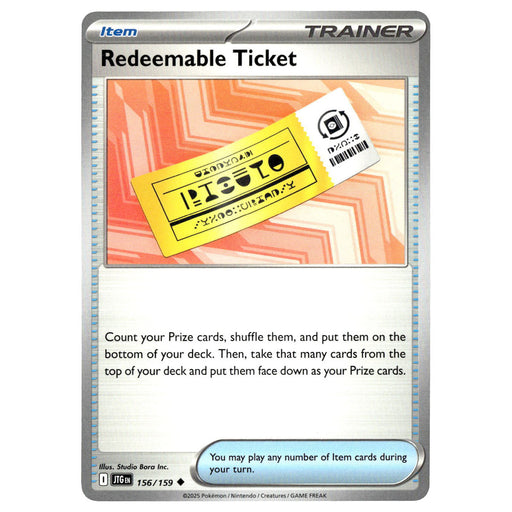 Redeemable Ticket #156/159 Pokémon SV09: Journey Together