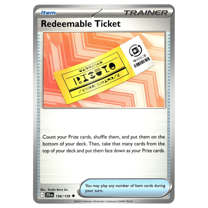 Redeemable Ticket #156/159 Pokémon SV09: Journey Together