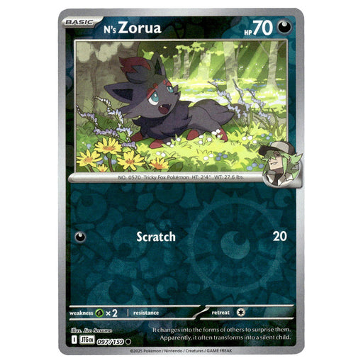 N's Zorua #097/159 Pokémon SV09: Journey Together Reverse Holo