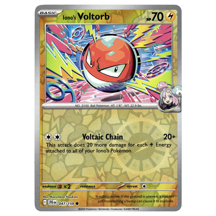 Iono's Voltorb #047/159 Pokémon SV09: Journey Together Reverse Holo