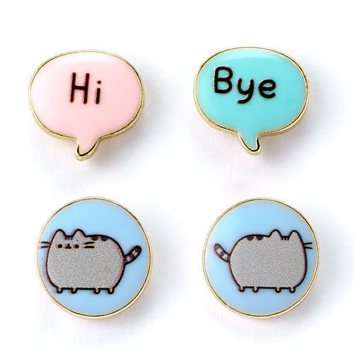 Pusheen the Cat 'Hi, Bye' Stud Earrings Set