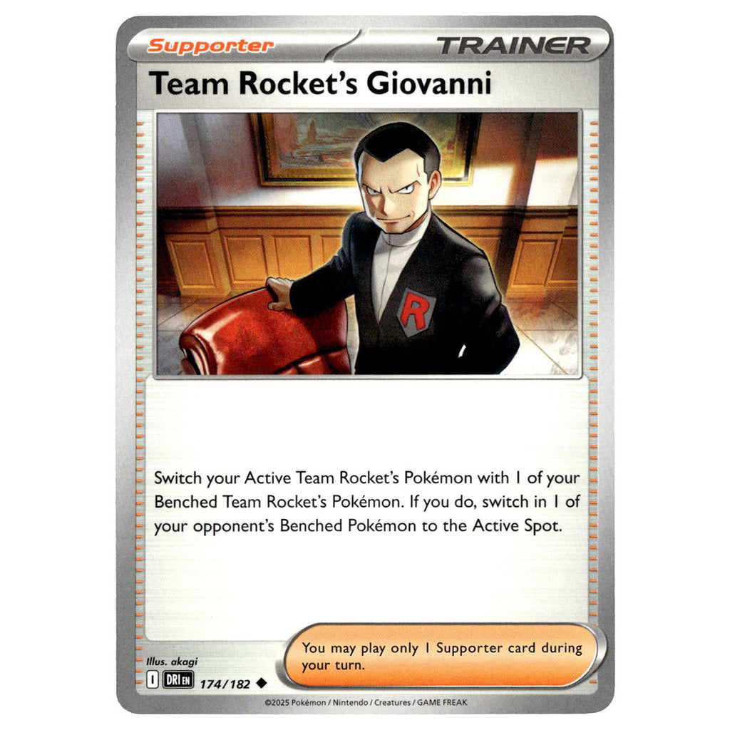 giovanni's scheme pokemon card Team Rocket's Giovanni #174/182 Pokémon SV10: Destined Rivals — Booghe