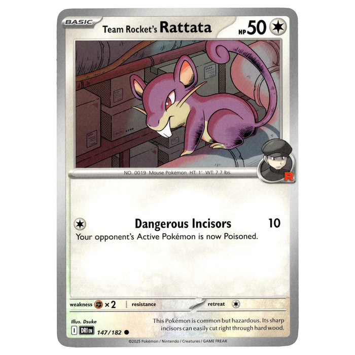 Team Rocket's Rattata #147/182 Pokémon SV10: Destined Rivals