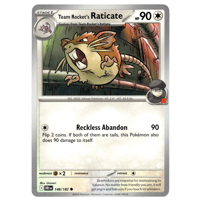 Team Rocket's Raticate #148/182 Pokémon SV10: Destined Rivals