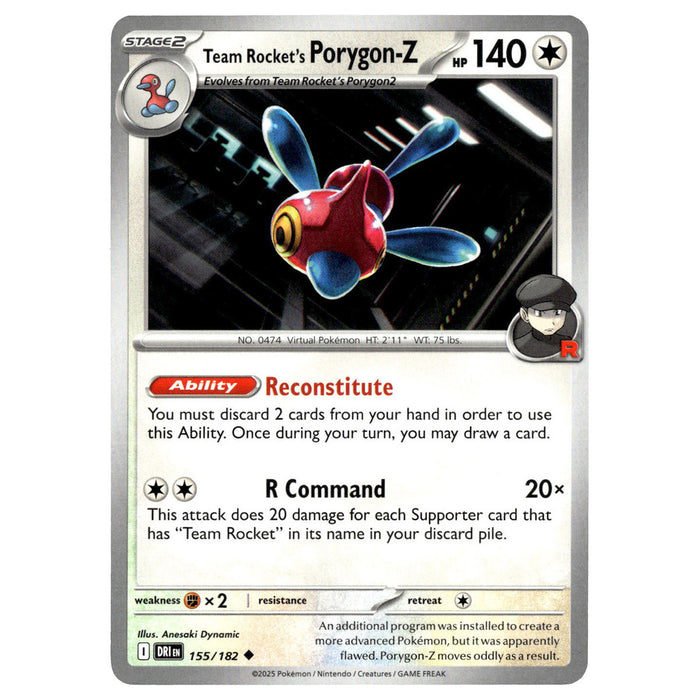 Team Rocket's Porygon-Z #155/182 Pokémon SV10: Destined Rivals