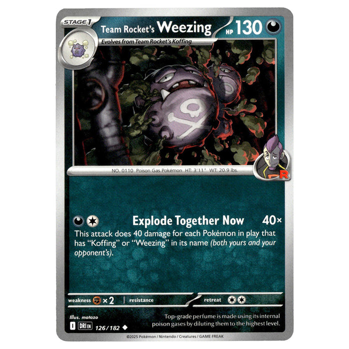 Team Rocket's Weezing #126/182 Pokmon SV10: Destined Rivals Booghe Team Rocket's Weezing #126/182 Pokmon SV10: Destined Rivals Booghe