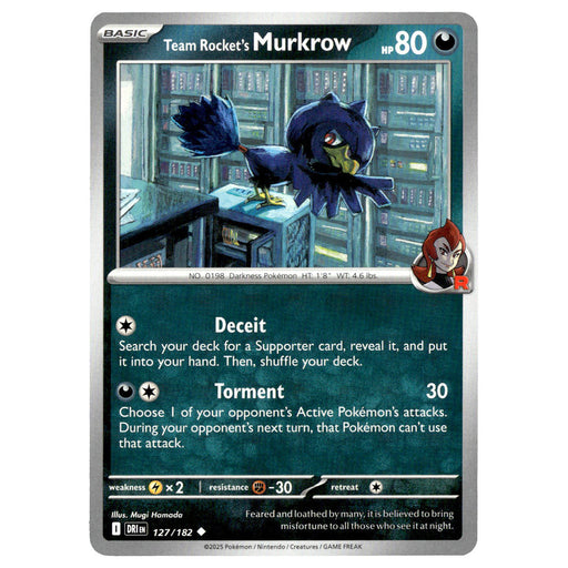 Team Rocket's Murkrow #127/182 Pokémon SV10: Destined Rivals